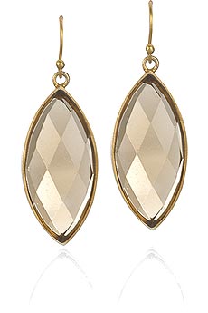 Julie Sandlau Smoky quartz leaf earrings