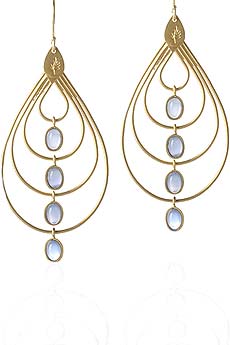 Tiered leaf droplet earrings