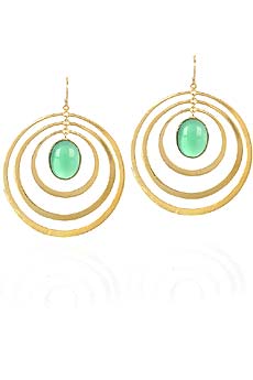 Julie Sandlau Triple hoop gold earrings
