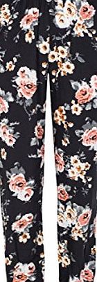 Juliets Kiss Womens Blurred Floral Soft Trousers Ladies (14 - Red)