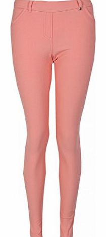 Juliets Kiss Womens Coral Jean Leggings Ladies (8 - Coral)
