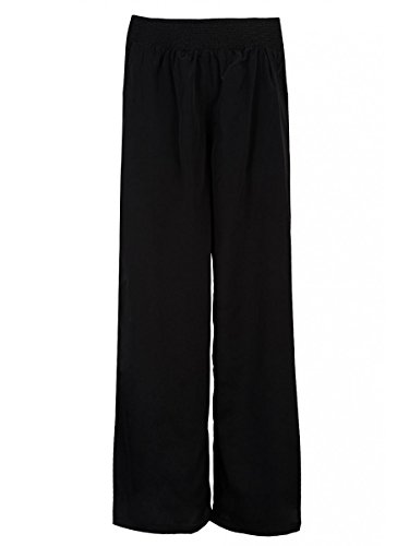 Juliets Kiss Womens Crepe Wide Leg Trousers Ladies (8 - Black)