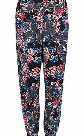Juliets Kiss Womens Floral Aztec Trousers Ladies (10 - Black)