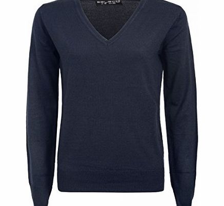 Juliets Kiss Womens Navy Basic Soft Touch Jumper Ladies (12 - Navy)