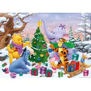 Jumbo Winnie The Pooh Christmas Lights 352 Piece Jigsaw Puzzle