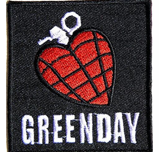 GREEN DAY HEART GRENADE Heavy Metal Rock Punk Music Band Logo Polo T shirt Patch Sew Iron on Embroidered Badge Sign Costum