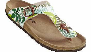 Jungle Print Footbed Sandals