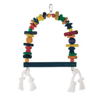 Wood Wood and Rope Swing 25x32cm