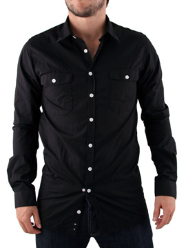 Black Newport Plain Shirt