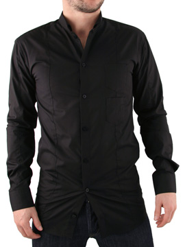 Junk de Luxe Black Wesley Inverted Collar Shirt