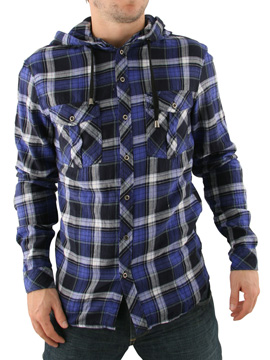 Junk de Luxe Blue Winchester Hooded Shirt