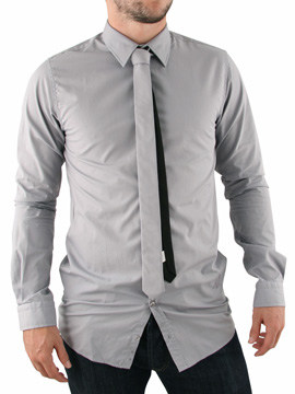 Dark Grey Daniel Plain Shirt and Tie