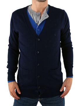 Junk de Luxe Navy Ralf Triple Layer Cardigan