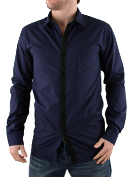 Junk de Luxe Navy Stockholm Plain Shirt