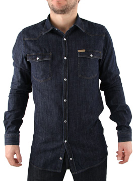 Junk de Luxe Navy Walker Sam Denim Shirt