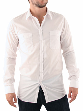 White Newport Plain Shirt