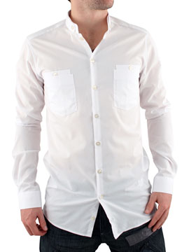White Zane Plain Shirt