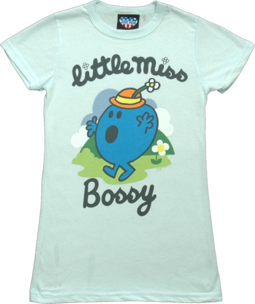 Junk Food Baby Blue Little Miss Bossy Ladies T-Shirt from Junk Food