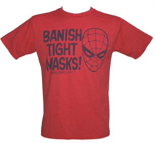 Banish Tight Masks Men` Spiderman T-Shirt from Junk Food