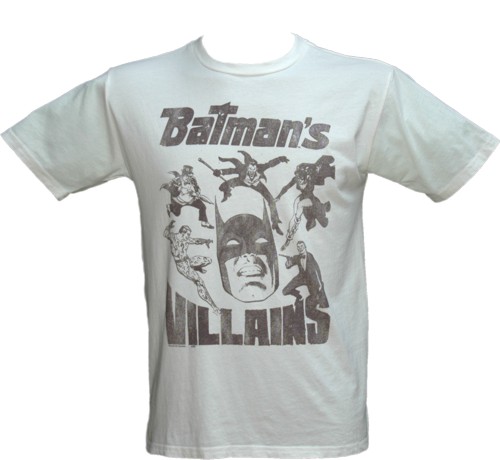 Junk Food Batman` Villains Men` Sugar White T-Shirt from Junk Food