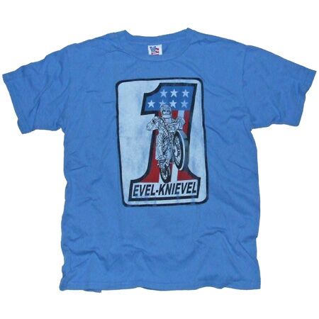 Evel Knievel Light Blue T-Shirt