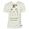 Junk Food Eye Chart T-Shirt (Electric White)