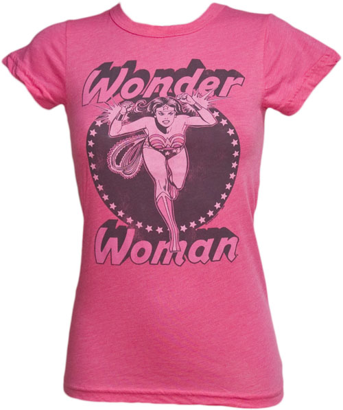 Junk Food Hot Pink Ladies Wonder Woman T-Shirt from Junk Food