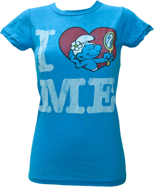 I Heart Me Ladies Smurfs T-Shirt from Junk Food