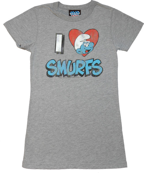 I Love Smurfs Ladies T-Shirt from Junk Food
