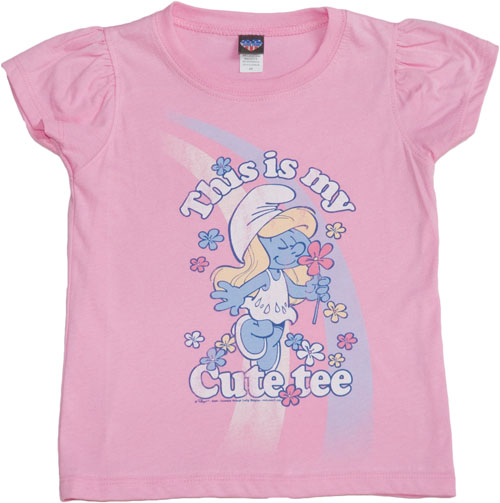 Kids Puff Sleeve Smurfs This Is My Cute Tee from Junk Food