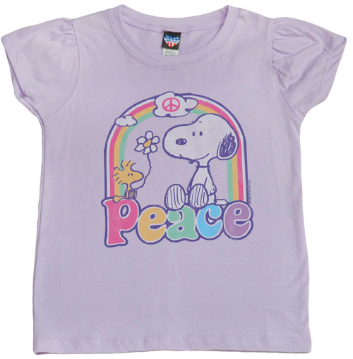 Junk Food Kids Snoopy Peace Puff Sleeve T-Shirt from Junk Food