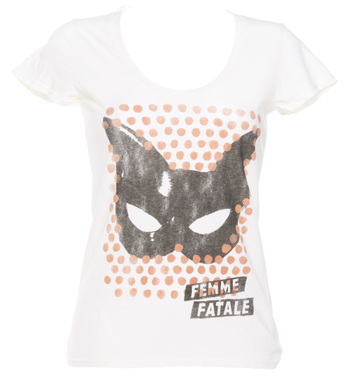 Junk Food Ladies Batgirl Femme Fatale Scoop Neck T-Shirt