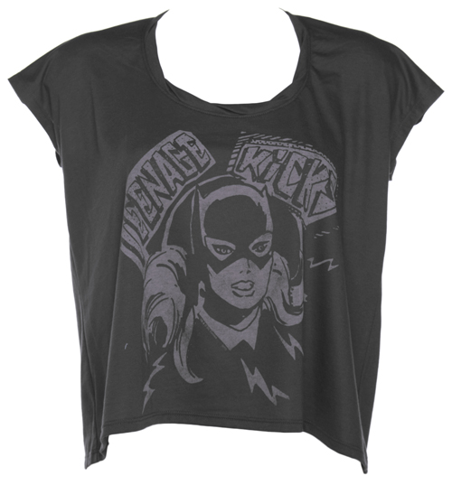 Junk Food Ladies Batgirl Teenage Kicks Cropped Scoop Neck