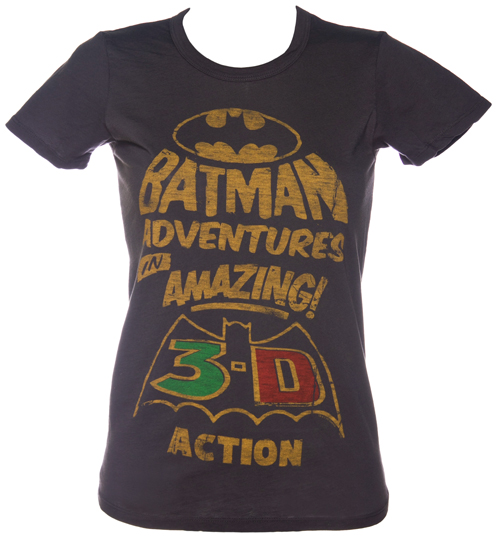 Ladies Batman 3D Adventures Black Label T-Shirt
