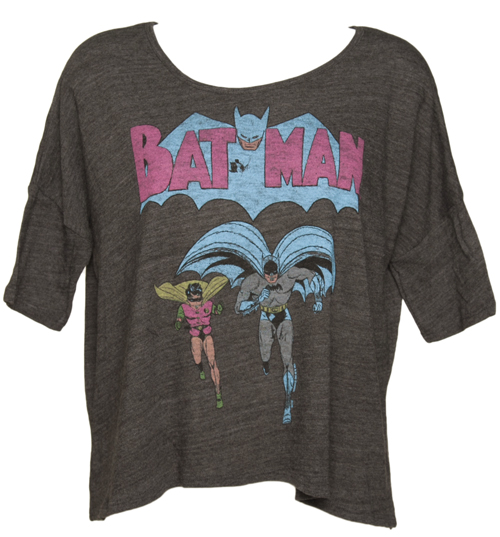 Junk Food Ladies Black Batman And Robin Mid Sleeve