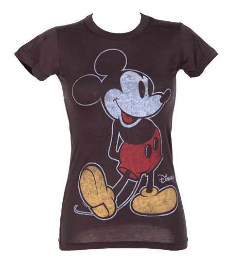 Junk Food Ladies Black Mickey Mouse T-Shirt from Junk Food