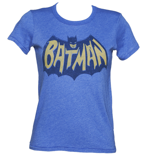 Ladies Blue Batman Wings Logo T-Shirt from Junk
