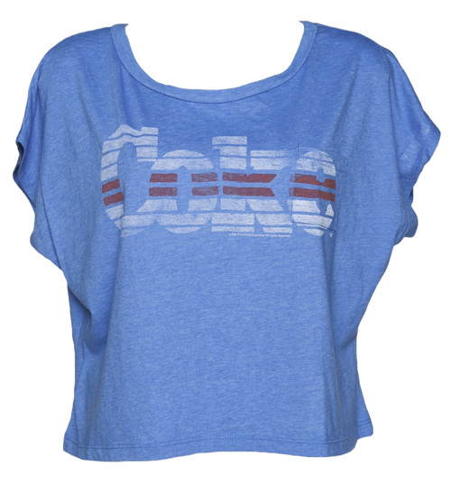 Junk Food Ladies Blue Marl Coke Oversized T-Shirt from