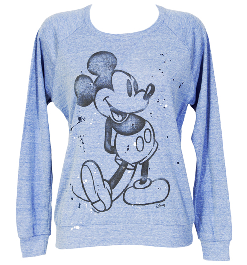 Junk Food Ladies Blue Mickey Mouse Pullover from Junk Food