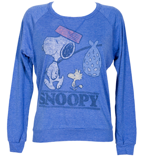 Junk Food Ladies Blue Snoopy Pullover from Junk Food
