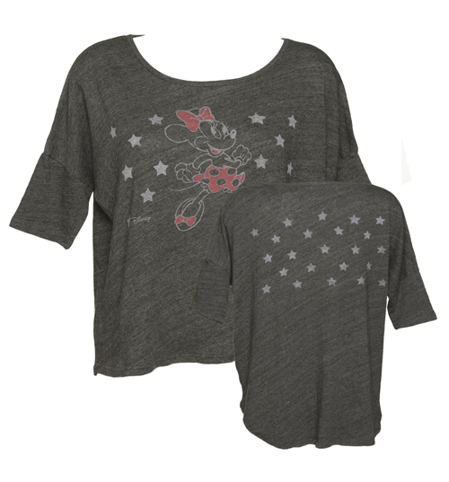 Junk Food Ladies Charcoal Minnie Mouse Stars Slouch Scoop