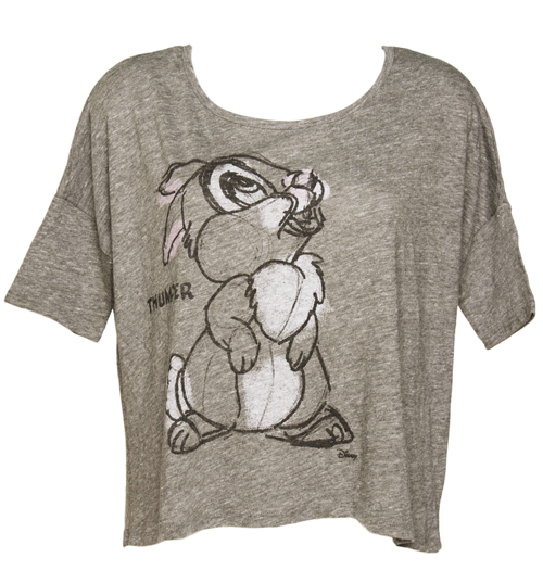 Junk Food Ladies Dark Grey Thumper Vintage Sketch Bambi