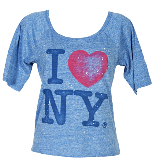 Junk Food Ladies I Heart NY Slouch Triblend T-Shirt from