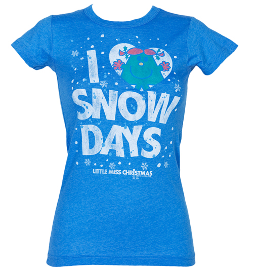Ladies I Heart Snow Days Little Miss T-Shirt