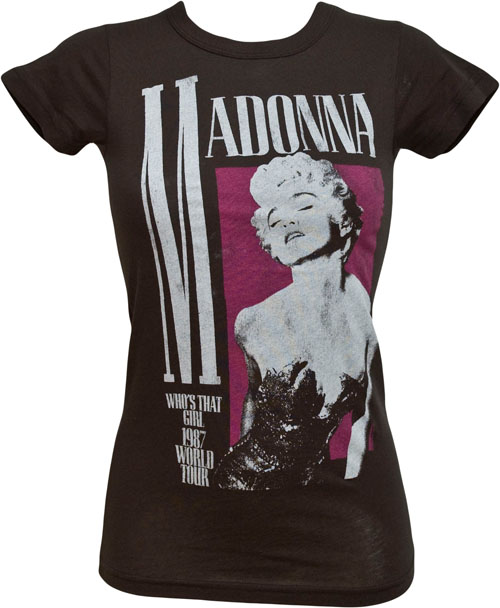 Ladies Madonna Who` That Girl T-Shirt from Junk Food