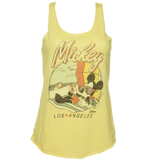 Junk Food Ladies Mickey Mouse Los Angeles Slub Vest from
