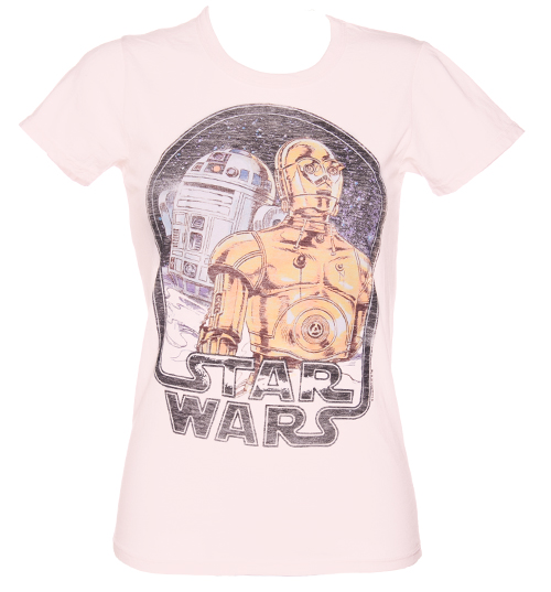 Ladies Pink Star Wars R2-D2 and C3PO Black Label