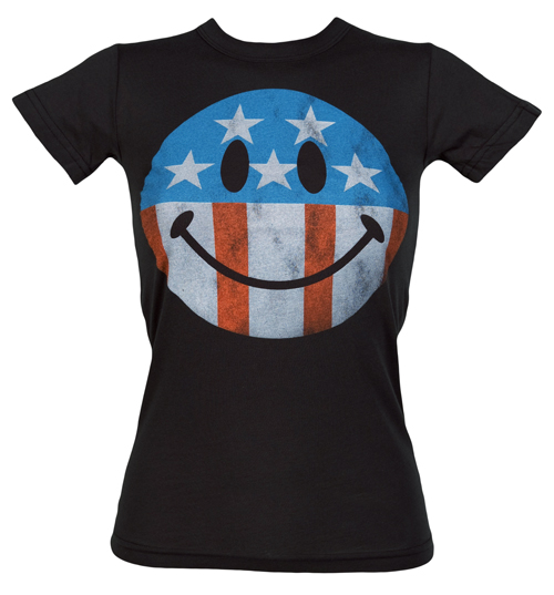 Junk Food Ladies Smiley Face T-Shirt from Junk Food