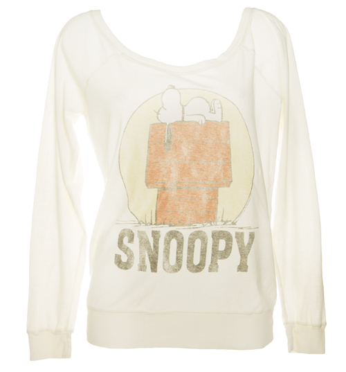 Junk Food Ladies Snoopy Lazy Days Black Label Slouchy