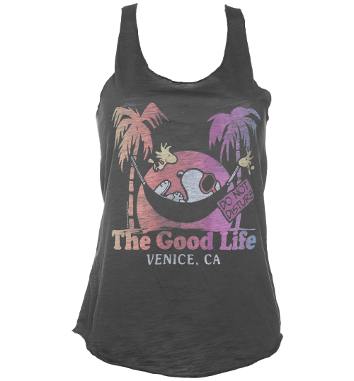 Ladies Snoopy The Good Life Slub Vest from Junk